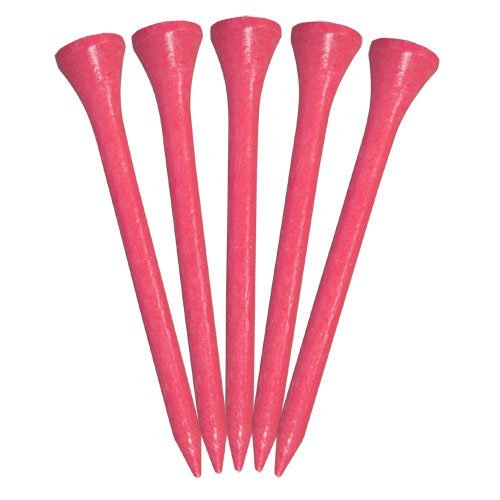 Citrus Pink Golf Tees - 2-3/4 Inch Deluxe, 100 Count Bag