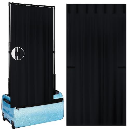 UYEDUJZ Black Privacy Curtain for Dance Bag & Suitcase, Quick Change Screen