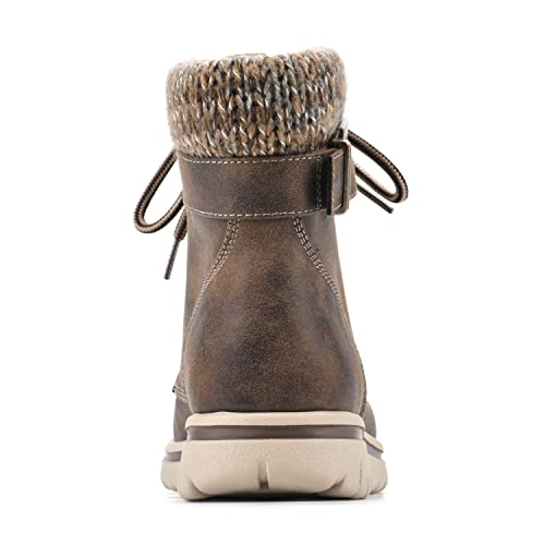 Cliffs by White Mountain Women's Hearty Cushioned Hiker Ankle Boots - Brown Fabric, Size 8