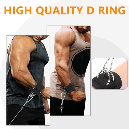 Weight Lifting Straps with Dual D-Rings for Cable Machines & Deadlifts