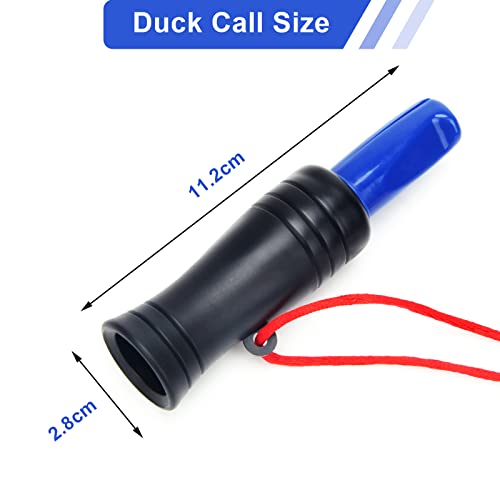Duck Call for Hunting - Loud Sound Whistle - Black & Blue