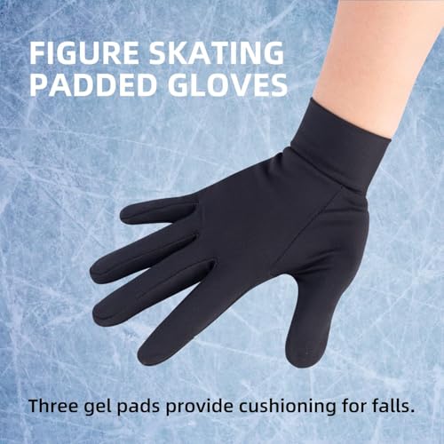 Padded Figure Skating Gloves for Women & Girls - Small/Medium