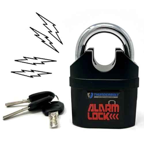 Alarm Padlock Anti-Theft Security Keyed Padlock Lock 110dB (decibels) Sound Siren