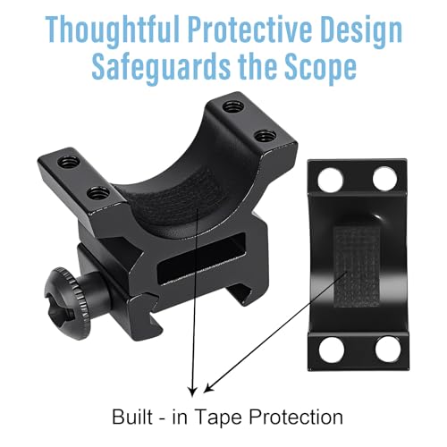1 Inch Scope Rings Set for Picatinny Rails - 2 Pcs with Wrenches