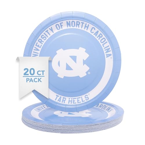 University of North Carolina 20-Count 9-Inch Paper Plates - School Spirit Tableware