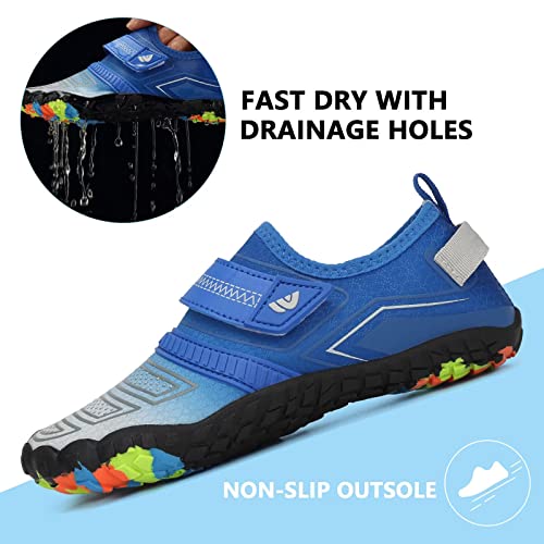 Boys & Girls Lightweight Water Shoes - Grey/Blue, Size 9.5 Toddler