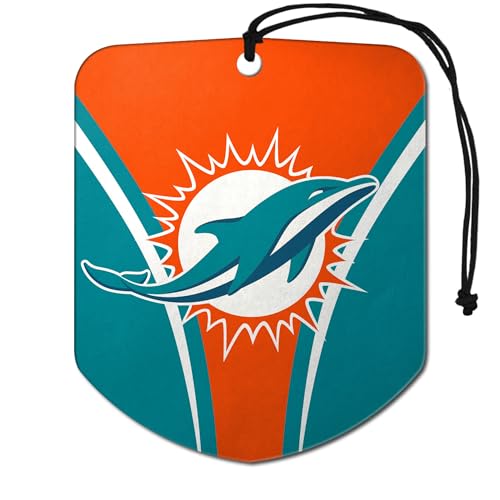 Miami Dolphins Car Air Fresheners - 2 Pack, Black Ice Scent