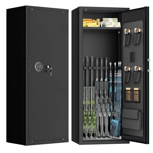 20 Gun Safe with Keypad for 10-16 Rifles & 4 Pistols - Black