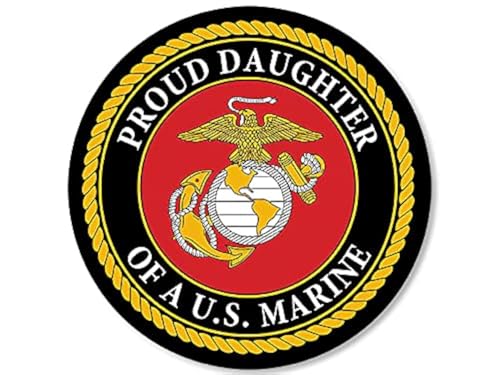 Proud Daughter of a US Marine Vinyl Sticker - 3 Inch Decal