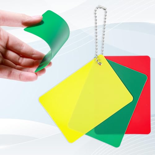Soccer Referee Penalty Card Set - Red, Yellow & Green - 6 Pieces