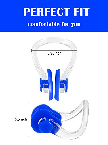 Silicone Swimming Nose Clips - 6 Pcs for Kids & Adults