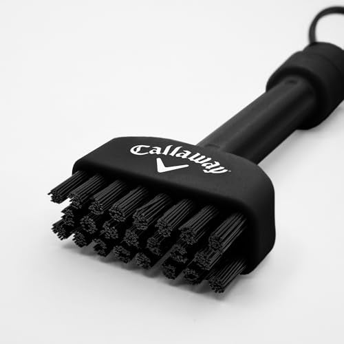 Compact Magnetic Golf Club Brush - Black