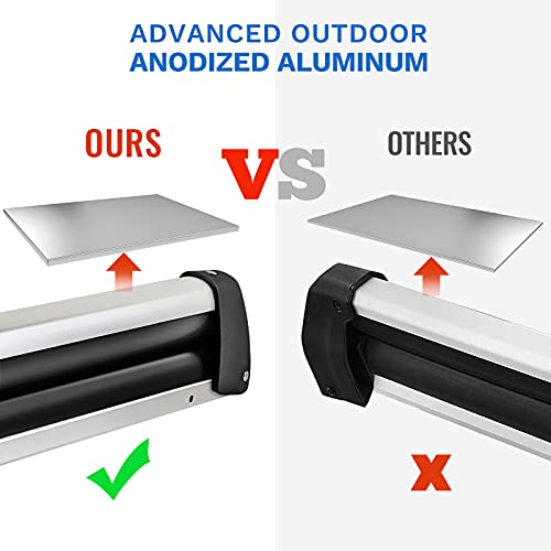 Aluminum Ski Roof Rack - Holds 6 Pairs Skis or 4 Snowboards - Large