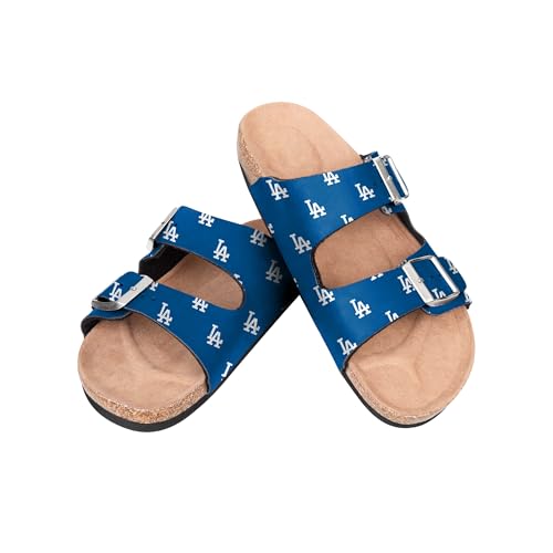 MLB Women's Mini Print Double Buckle Sandals - Los Angeles Dodgers, Small