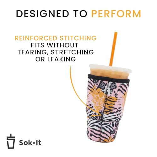 Insulated Neoprene Cup Sleeve for Iced Coffee & Soda - Boston Bruins, Large 30-32oz