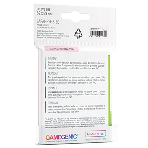 Japanese Size Card Sleeves 60CT - Lime - Protective Matte Gaming Card Covers
