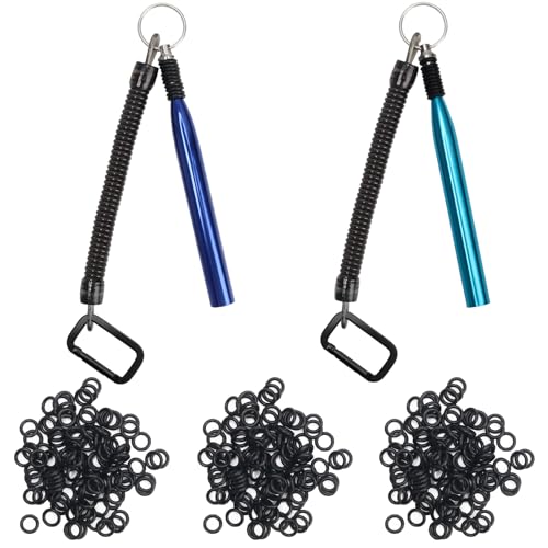 Wacky Rig Tools Set with 320 O-Rings - Blue Fishing Kit