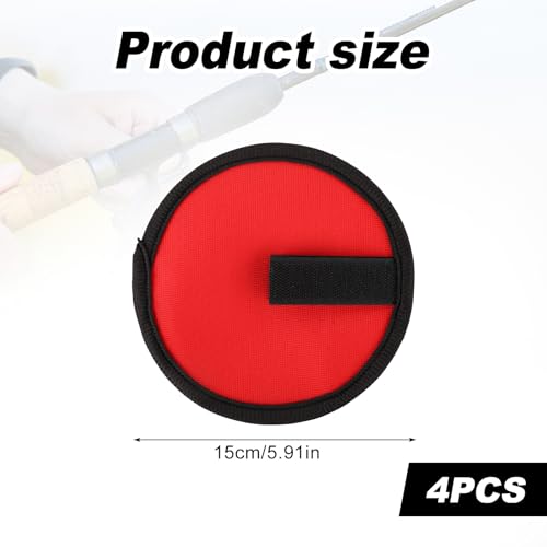 Fishing Lure Wraps - 5.9 Inch Hook Storage Protector, 4pcs Red