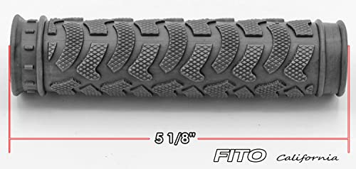 Rubber Handlebar Grips for 22.2mm Bikes - 130mm Length
