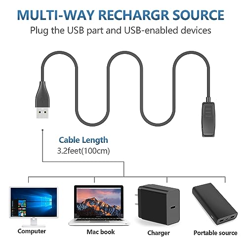Garmin Smartwatch USB Charging Cable - Compatible with Lily, Forerunner, Vivomove