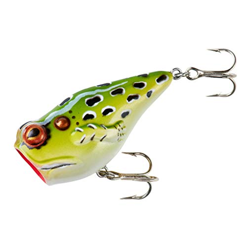 Topwater Frog Fishing Lure - 1 7/8 Inch Popping Bait - Leopard Frog