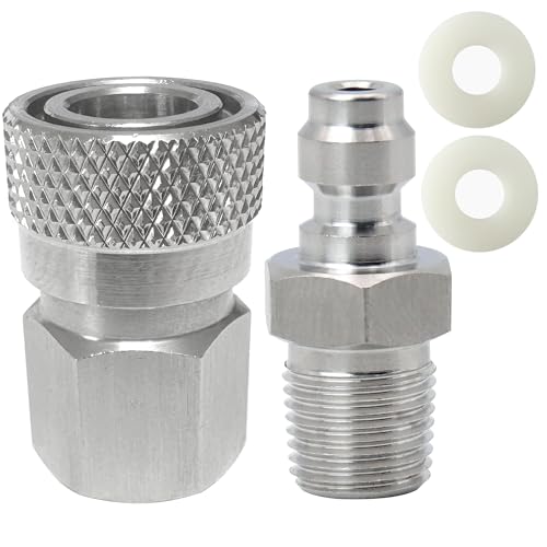 1/8 NPT Female Connector & 8mm Male Plug Quick-Disconnect Set