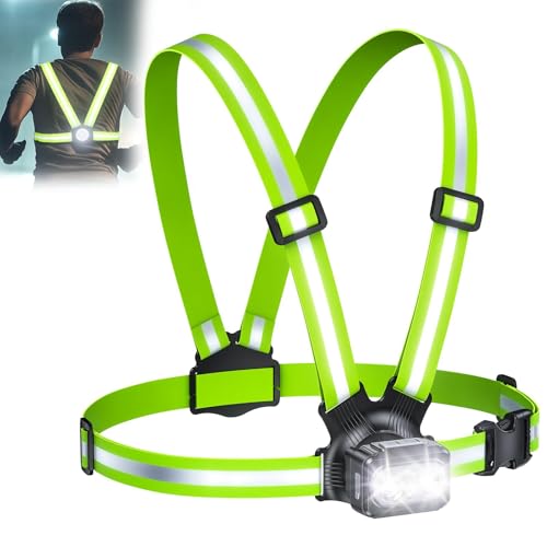 500LM Adjustable Running Light Vest with 360° Reflective Safety