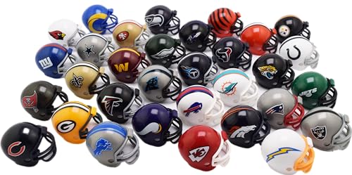 32 NFL Team Gumball Size Helmet Tracker Set with Display Board
