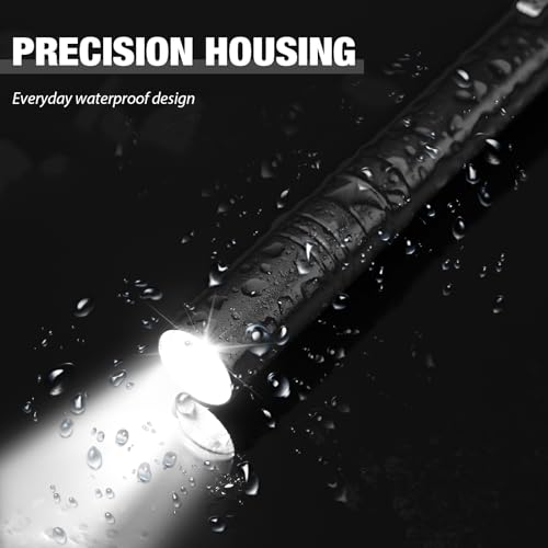 24 Pack Mini Pen Flashlights Bulk LED Pen Lights Aluminum Pocket Flashlights with Clips Small Handheld Torches Gifts for Camping Hiking Emergency Outdoor (Black)