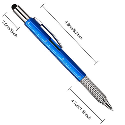 6-in-1 Multitool Pen Set - 4 Colors: Red, Green, Blue, Gray