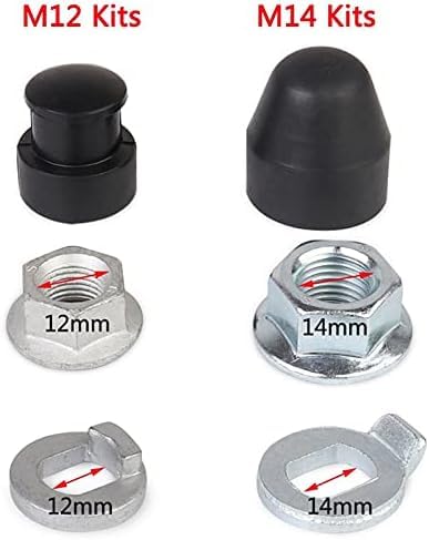 E-Bike Hub Motor Axle Set with Lock Nut and Washer - 12mm