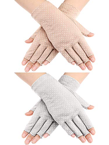 Maxdot Sun Gloves for Women UV Protection Fingerless Non Slip