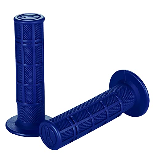Universal 7/8'' ATV Handlebar Grips - Soft Rubber - Blue
