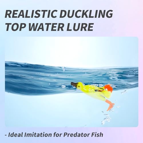 Topwater Duck Lure - 3D Duckling Floating Bait for Fishing