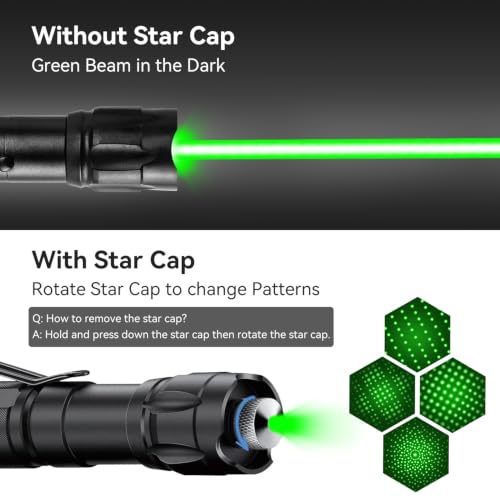 Rechargeable Green Laser Pointer - High Power Long Distance Flashlight