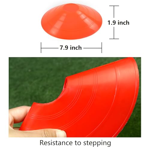 Agility Training Cones Set - 50 Pcs with Carry Bag & Holder - 5 Colors
