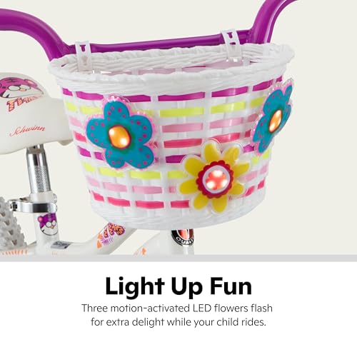 Kids Bike Basket with Light-Up Flowers - Multi-Color