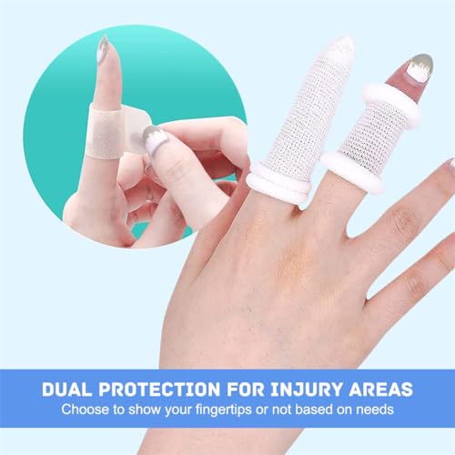 Finger Bandages - 30 Pack Cotton Tubular Finger Cots for Protection