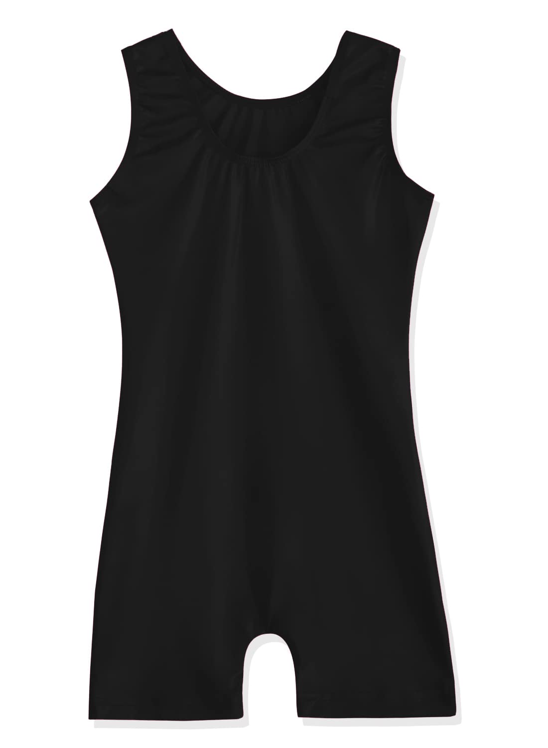 EQSJIU Girls Leotards For Gymnastics With Shorts Black Pure Leotard Gymnastics Unitards For Girls 3t 4t 3-4t