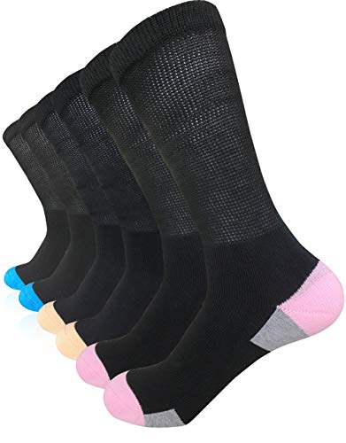 Diabetic Non-Binding Crew Socks for Swollen & Wide Feet - 3 Pack