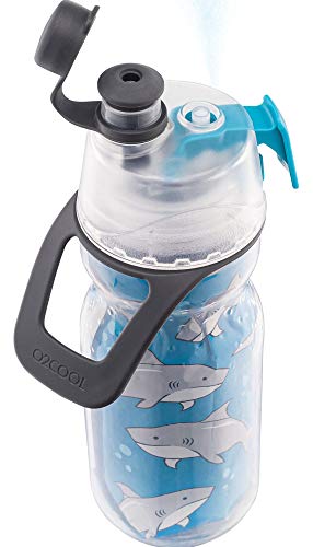 O2COOL Mist 'N Sip Misting Water Bottle 2-in-1 And Function With No