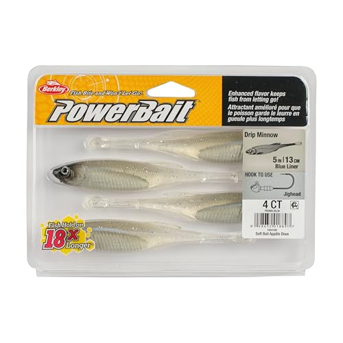Drip Minnow Fishing Soft Bait - Blue Liner / 5"