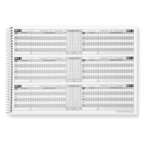 Volleyball Scorebook for 30 Matches - 20 Player Positions - 1