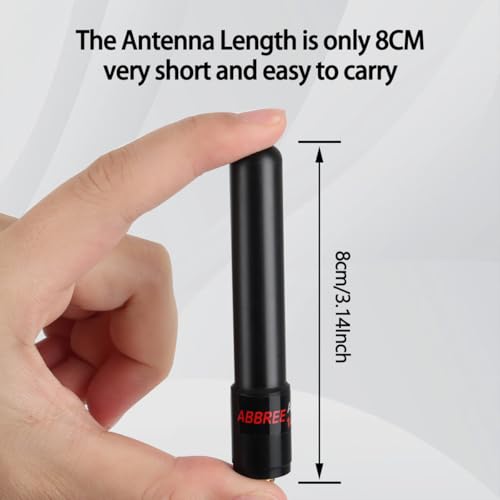 ABBREE 3.14-Inch Dual Band Ham Radio Antenna for Baofeng UV-5R BF-F8HP UV-82