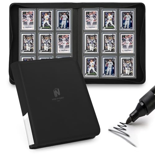 Nocyyert Black 9 Pocket Toploader Card Binder for Trading & Sports Cards