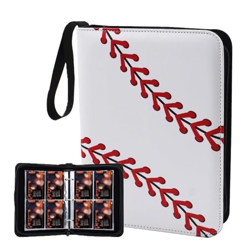 JDSZM White Baseball Card Binder - 400 Pocket Trading Card Album for Sports Collectibles
