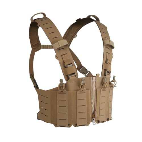 Lightweight MOLLE Tactical Chest Rig - Camo, One Size