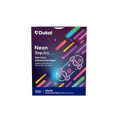 Neon Adhesive Bandages with Stat Strip® - 3/4" x 3"
