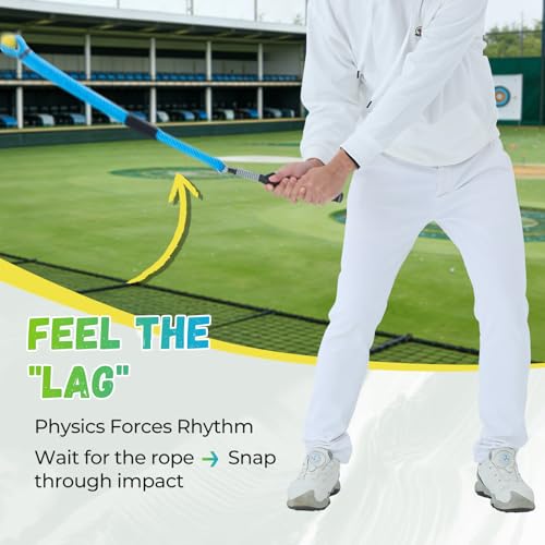 Golf Swing Trainer Rope - Improve Speed & Rhythm - Blue-RH