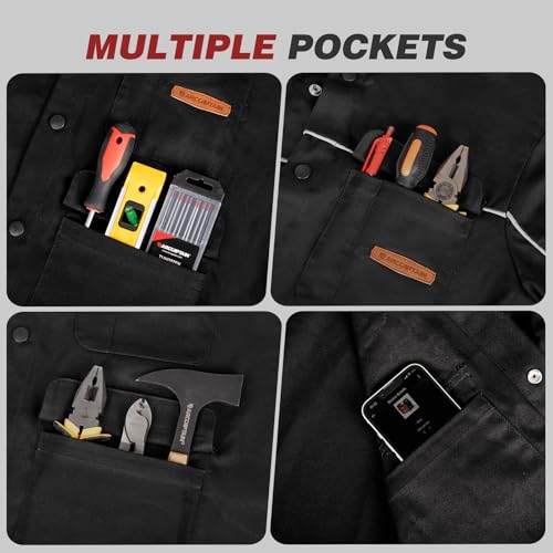 ARCCAPTAIN Welding Jacket, 11oz Flame Resistant (FR) Cotton Welding Jackets for Men and Women